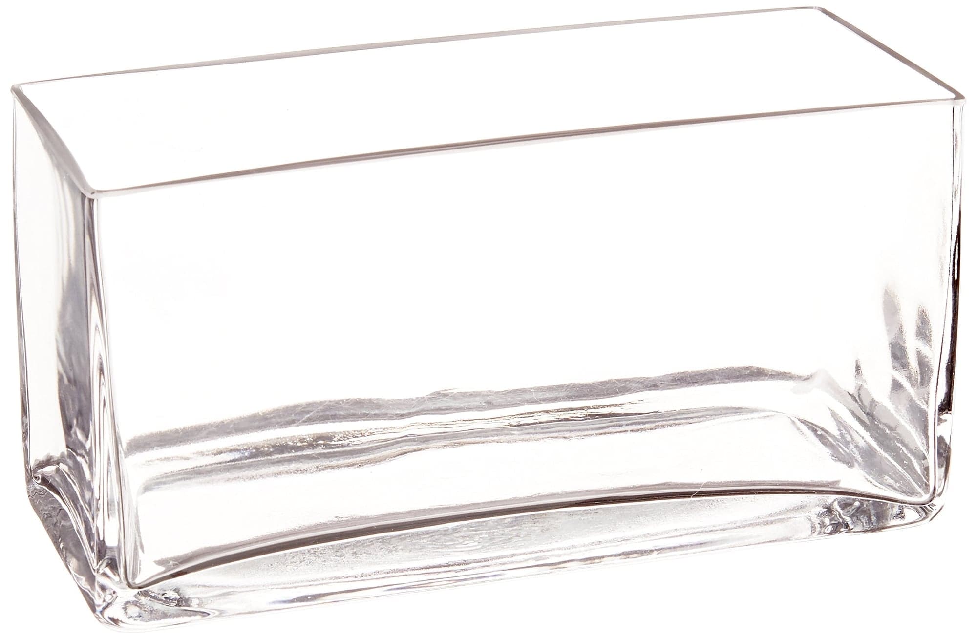 Vase rectangle 8 tall 4 open