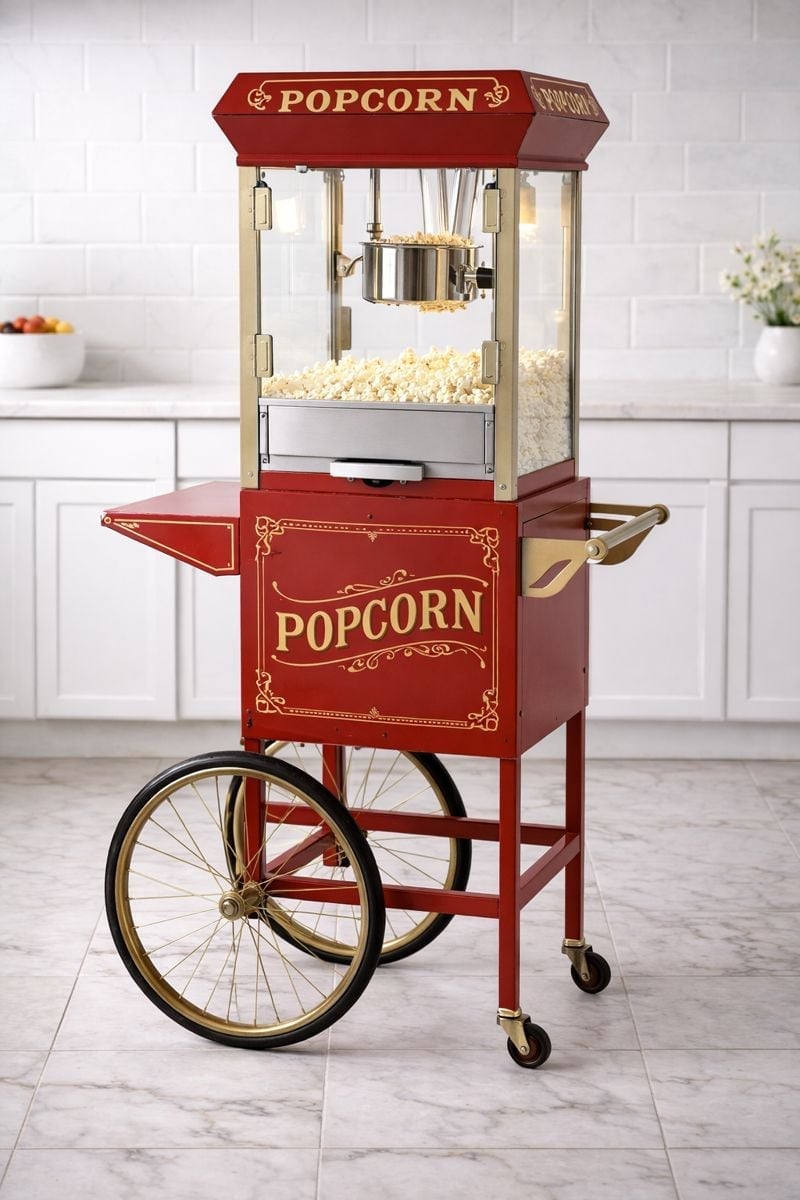 Antique Red Popcorn Cart