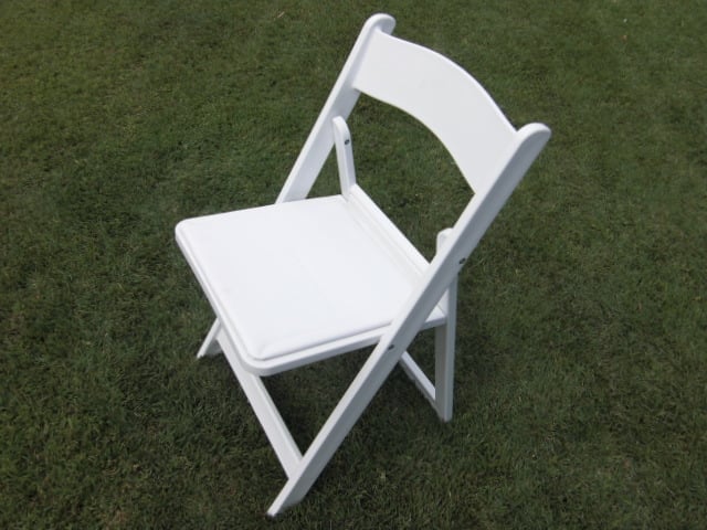 White resin padded folding