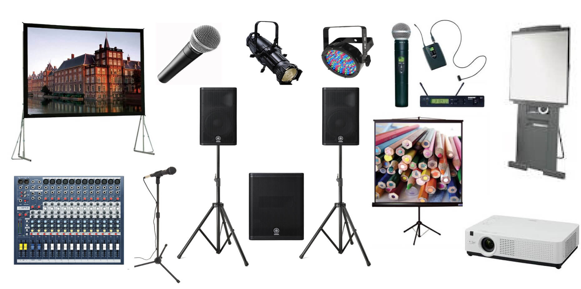 audio and visual presentation and composing equipment
