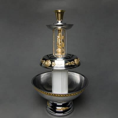 Champagne Fountain with Gold Trim