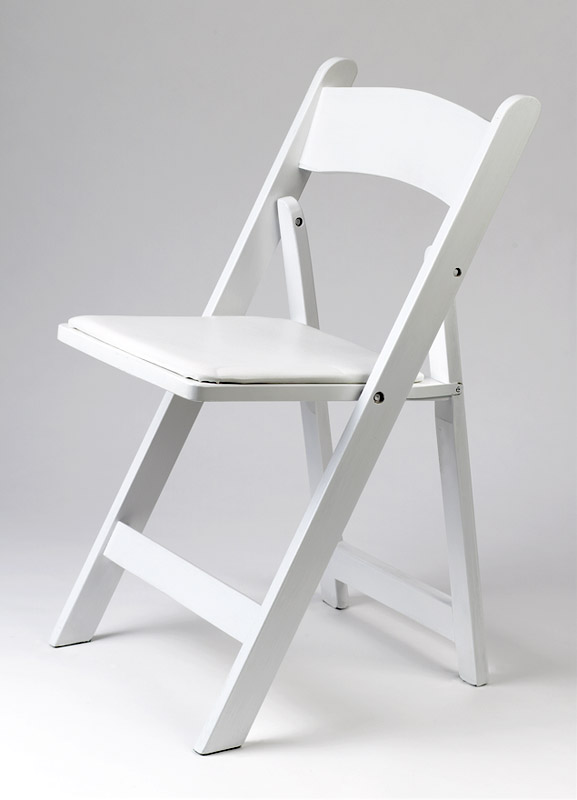 Chair Al Party Supply, White Wooden Padded Chairs